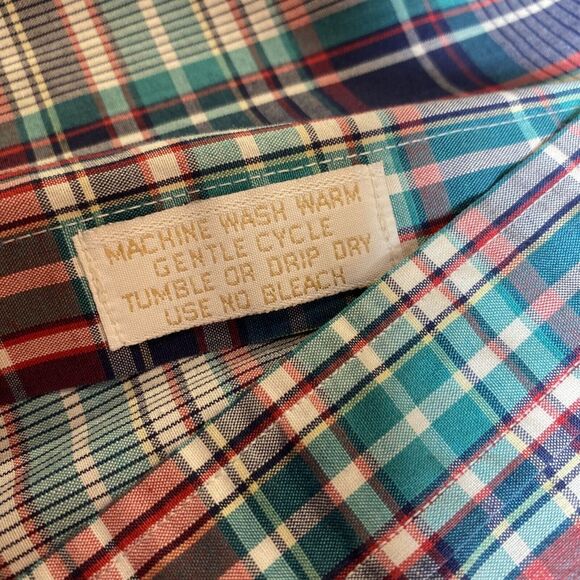 John Martin XL-Tall Men's Long Sleeve Plaid Country‎ Western Button Up Shirt USA - Picture 5 of 13